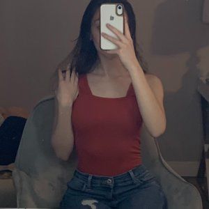 Urban Outfitters Burnt Orange/Red Bodysuit